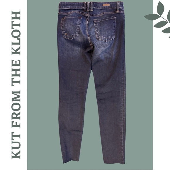 Kut from the Kloth Diana Skinny Jeans Blue Denim Mid Rise Size 0 - Picture 3 of 8